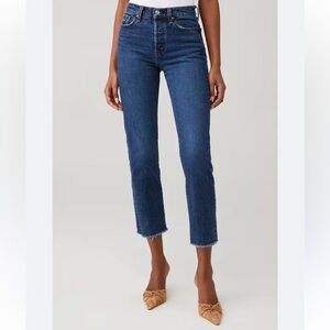 Levi’s Highrise Wedgie Straight Leg Ankle Button Fly Blue Jeans Size 26 Cotton